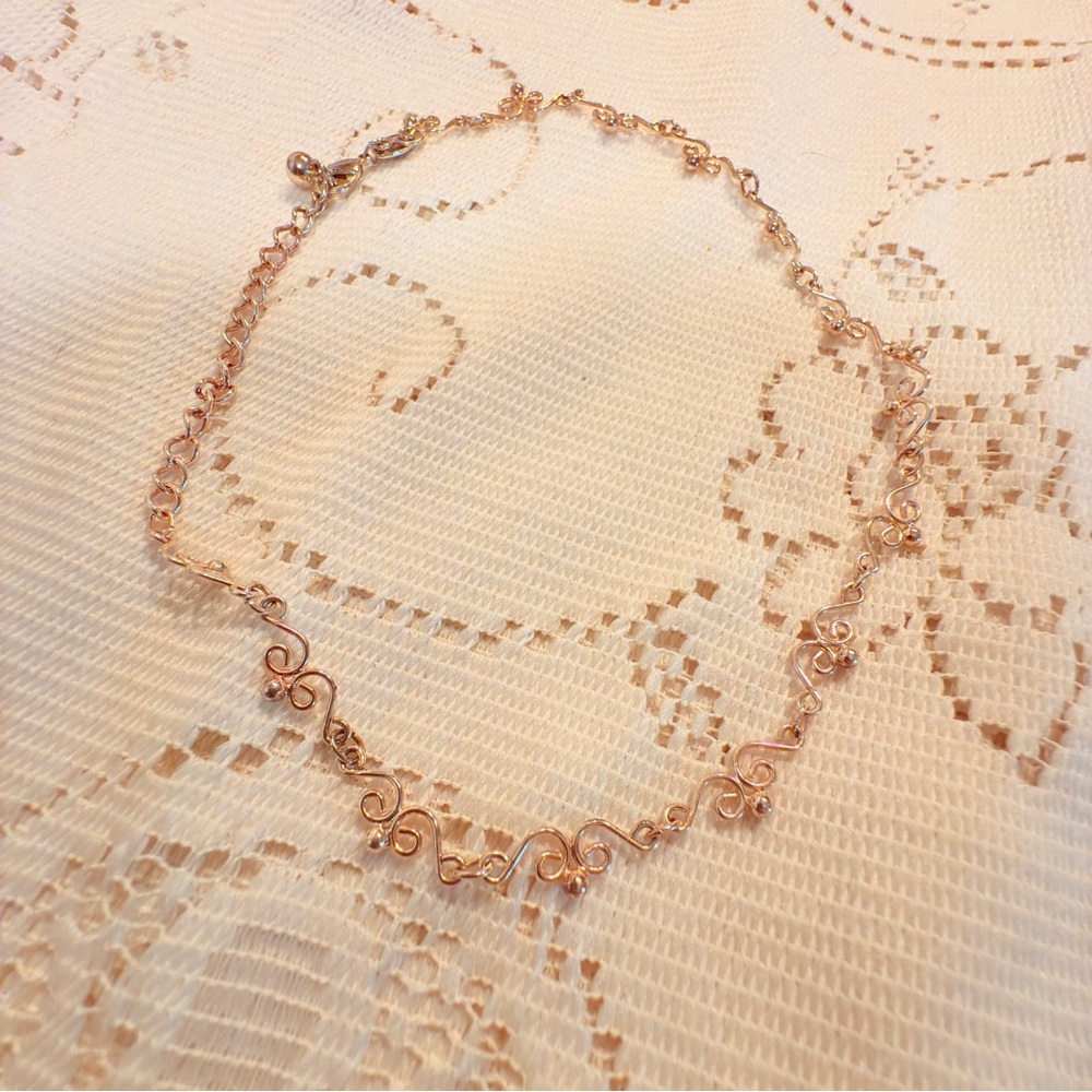 stamped necklace (no clue about stamp) silver ?Necklace 15 inches